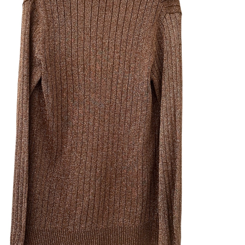 VINTAGE  WENJIILI METALLIC CARDIGAN SWEATER - Picture 2 of 5